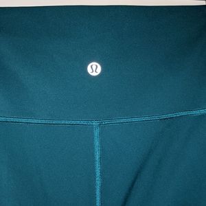 Lululemon Wunder Under Leggings size 8 blue/green